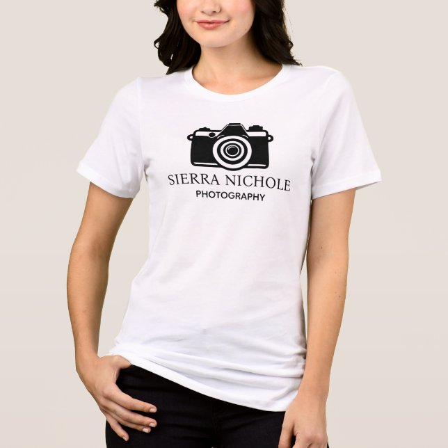 Moderne Fotografie-Kamera Schwarz Tri-Blend Shirt (Vorderseite)
