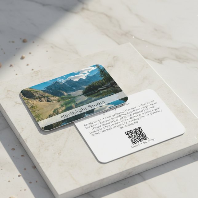 Moderne Fotografie QR-Code Kamera Fotograf Visitenkarte (Von Creator hochgeladen)
