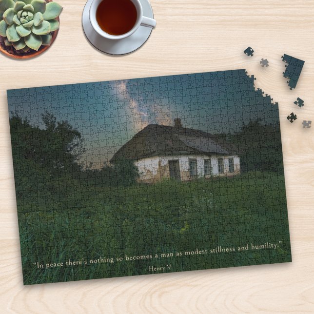 Moderne Fotografie Serene Night Sky Zitat Puzzle (Von Creator hochgeladen)