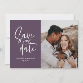 Moderne fotografische Blumenhochzeit retten das Da Save The Date