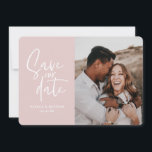 Moderne fotografische Blumenhochzeit retten das Da Save The Date<br><div class="desc">Moderne fotografische Foto Hochzeit speichern das Datum. In Purpur,  Rosa,  Braun und Grün. Moderne nehmen rustikale Hochzeit mit Schrift-Handschrift.</div>