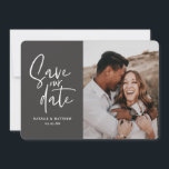 Moderne fotografische Blumenhochzeit retten das Da Save The Date<br><div class="desc">Moderne fotografische Blumenhochzeit rettet das Datum. In Purpur,  Rosa,  Braun und Grün. Moderne nehmen rustikale Hochzeit mit Schrift-Handschrift.</div>