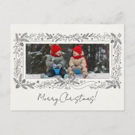 Moderne fotografische Familien-Weihnachts-Botanik- Postkarte