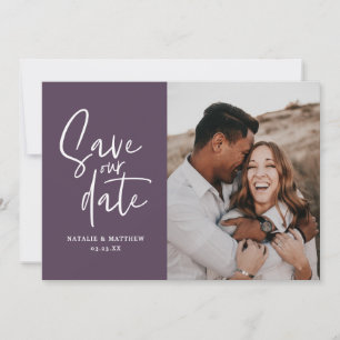 Moderne fotografische florale Hochzeit - Termin me Save The Date