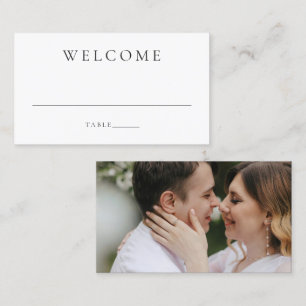 Moderne fotografische redaktionelle Hochzeit Platzkarte