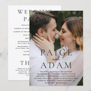 Moderne fotografische redaktionelle Hochzeit Programm