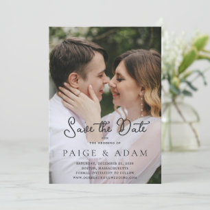 Moderne fotografische redaktionelle Hochzeit Save The Date