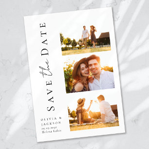 Moderne Fotohochzeit Kalligrafie-Skript Save The Date