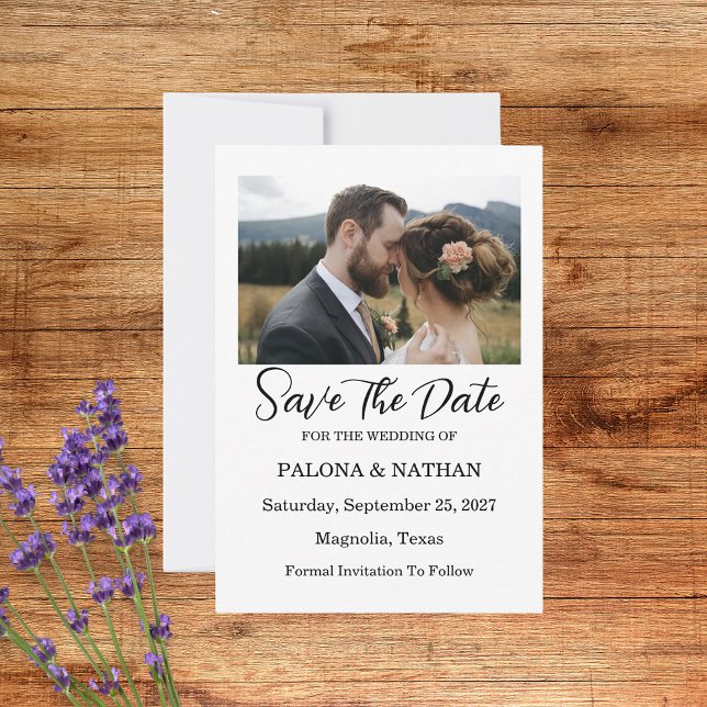 Moderne Fotohochzeit Save The Date (Von Creator hochgeladen)