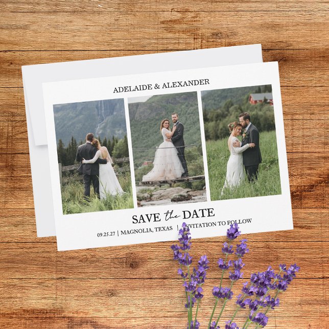 Moderne Fotohochzeit Save The Date Einladung (Von Creator hochgeladen)