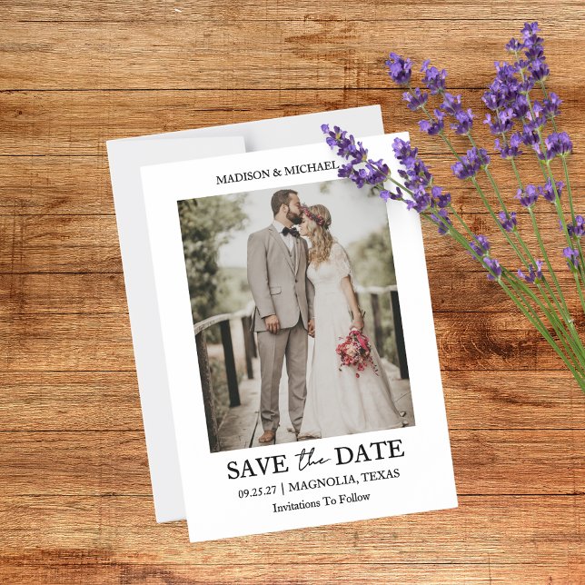 Moderne Fotohochzeit Save The Date Magneteinladung (Von Creator hochgeladen)