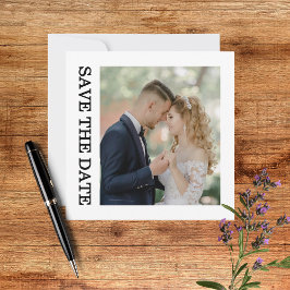 Moderne Fotohochzeit Speichern Sie das Datum