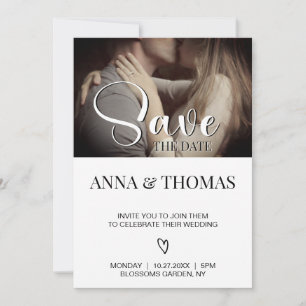 Moderne Fotokarte zur Hochzeit - Save the Date Kar