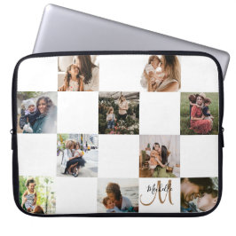 Moderne Fotolage & Monogramm Laptopschutzhülle