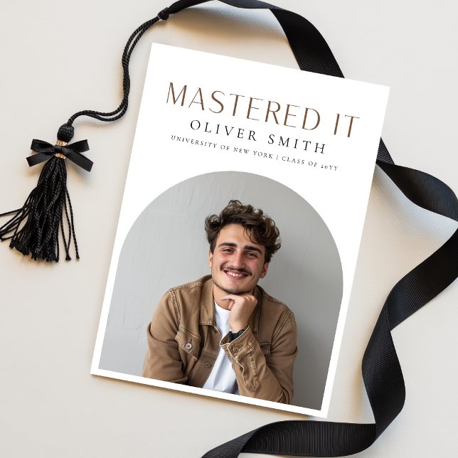 Moderne Fotomaster-Abschlussanzeige Postkarte (Von Creator hochgeladen)