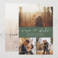 Moderne Fotomaterial Dunkle Seite Save the Date