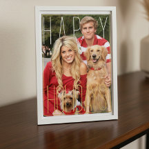 Moderne FotoPop-Folie-Holiday-Karte