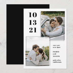 Moderne Fotorahmen flache Save The Date Karte