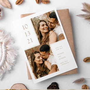 Moderne Fotorahmen flache Save The Date Karte