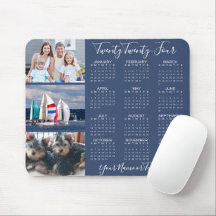 Moderne Fotos 2024 Kalender 3 Personalisiert Mousepad