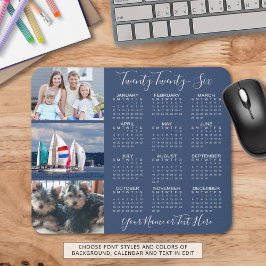 Moderne Fotos 2026 Kalender 3 Personalisiert Mousepad