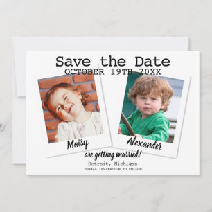Moderne Fotos, die Hochzeiten machen, sparen das D Save The Date