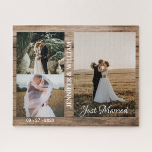 Moderne Fotos Einfache personalisierte Geschenkspe Puzzle