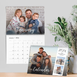Moderne Fotos Script Overlay 2024 Kalender