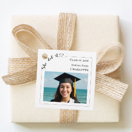 Moderne Fotos Sie hat es gemacht Abschlussfeier DI Geschenkanhänger