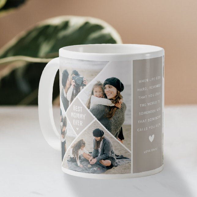 Moderne Fotosammlung "Beste MAMA je" Kaffeetasse (Von Creator hochgeladen)