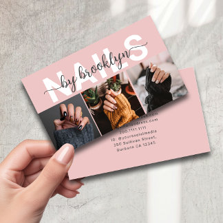 Moderne Fototypografie Nageldesignerin Visitenkarte