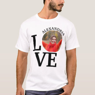 Moderne Fotovorlage für benutzerdefinierte Lieben T-Shirt