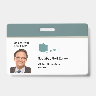 Moderne Fotovorlage Immobilienname Ausweis