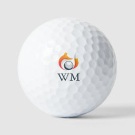 Moderne Fox- und Ball-Personalisierte Monogramm Golfball
