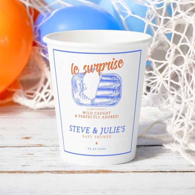 Moderne Französisch Sardinen Zinnfisch Papier Cups Pappbecher (Von Creator hochgeladen)