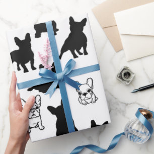Moderne französische Bulldogie Weihnachten Geschenkpapier