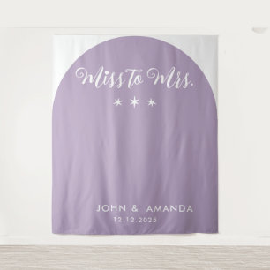 Moderne Frau Brautparty Lavender Arch Wandteppich