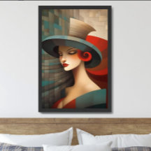 Moderne Frau in Hut