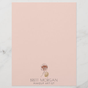 Moderne Frau Makeup Artist Blush Pink Briefbogen
