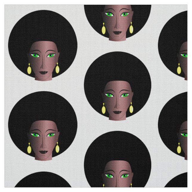 MODERNE FRAU MIT STILVOLLER AFRO-MOTIF STOFF (Muster)