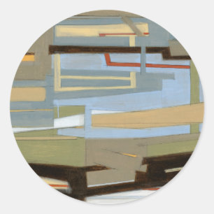 Moderne freie Ausdrucksbilder von Norman Wyatt Runder Aufkleber