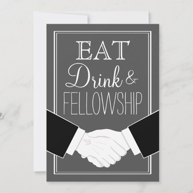 Moderne Freimaurerdinner Einladung, kundenspezifis Einladung (Vorderseite)