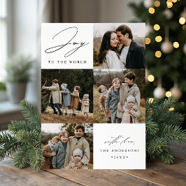 Moderne Freude am 5. Foto der Welt Feiertagskarte