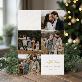 Moderne Freude am 5. Foto der Welt Folien Feiertagskarte