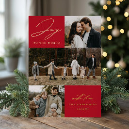 Moderne Freude am Red 4 Foto der Welt Folien Feiertagskarte