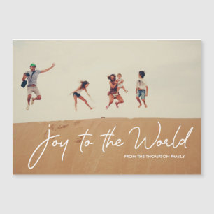 Moderne Freude am Weihnachtsfest im World Fun Weih Magnetkarte