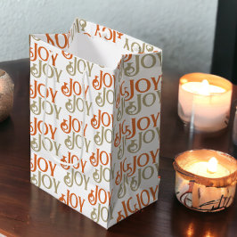 Moderne Freude Weihnachten Mittlere Geschenktüte