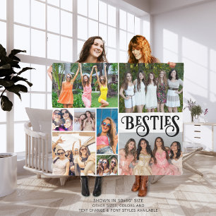 Moderne Freunde angepasstes 8 Foto Collage Your Co Fleecedecke