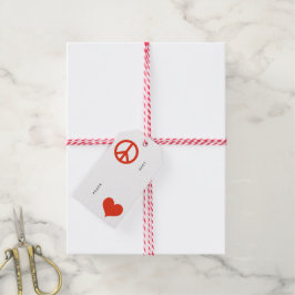 Moderne friedliche Liebe Weihnachtsfeiertag Geschenkanhänger