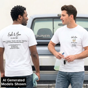 Moderne frische maßgeschneiderte Reinigungsdienste T-Shirt